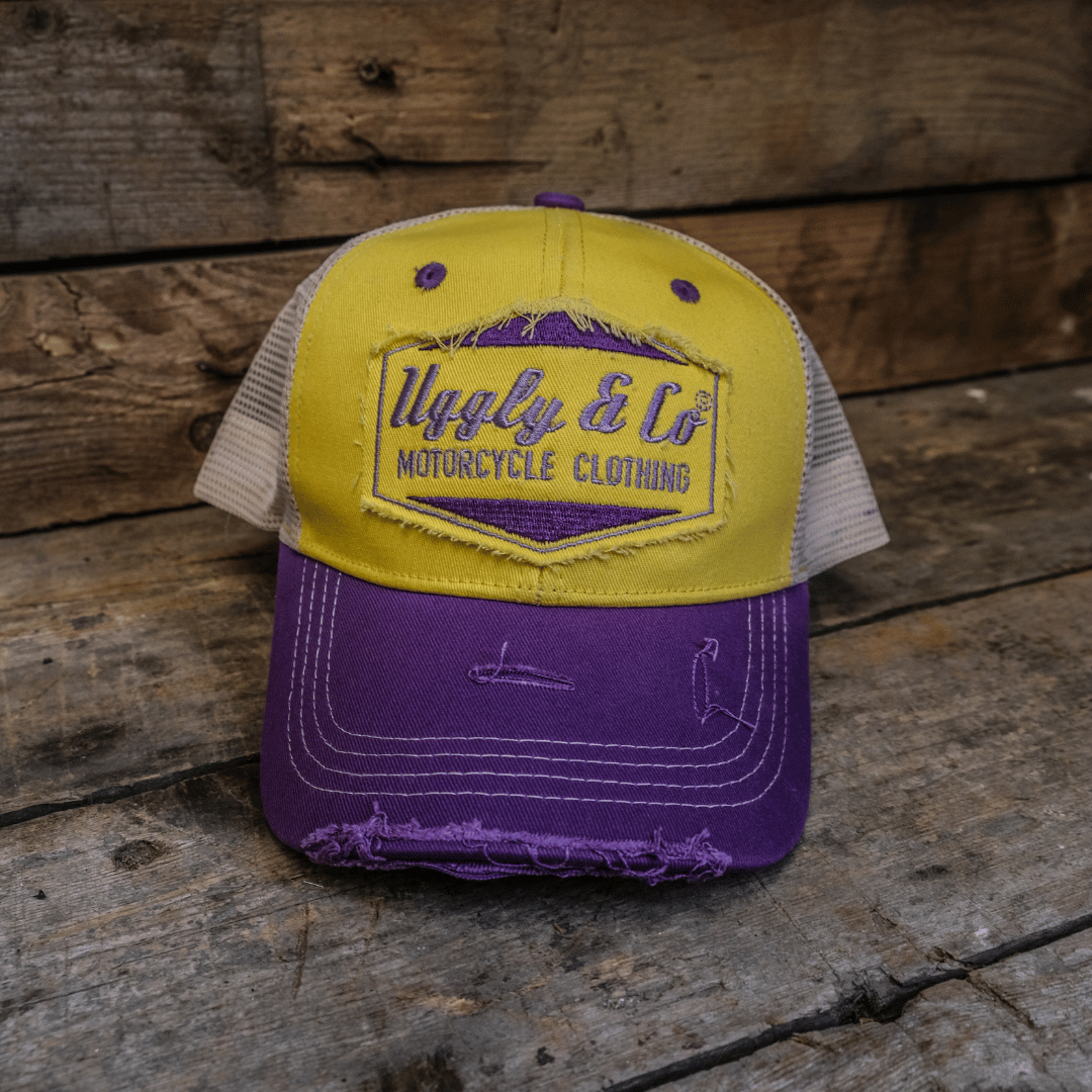 Yellow & Purple Diamond Cap - QHA UK