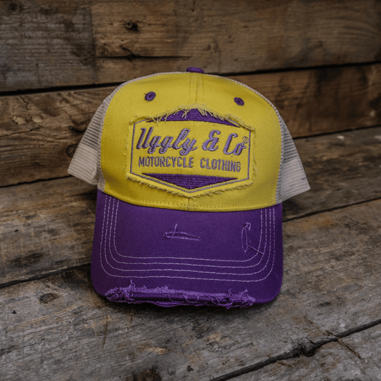Yellow & Purple Diamond Cap - QHA UK