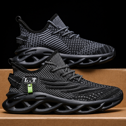 Mens Mesh Running Trainers Lace Up Casual Sports Shoes UK 4.5-13 - Sole Detail - QHA UK