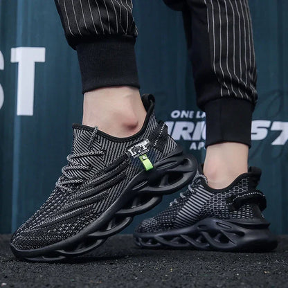 Mens Mesh Running Trainers Lace Up Casual Sports Shoes UK 4.5-13 - Sole Detail - QHA UK