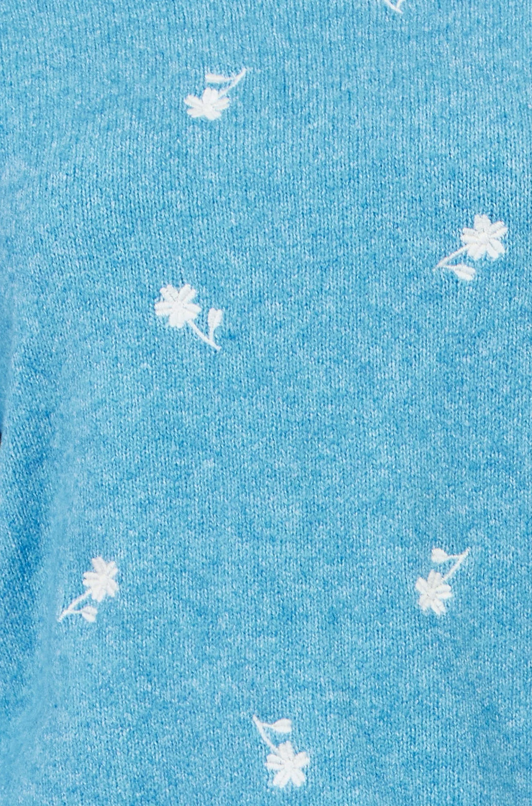 Yumi Women's Blue Daisy Embroidered Relaxed Knit Jumper | Sizes XS–XL | QHA UK - QHA UK