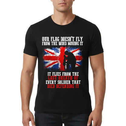 QHA UK Men's British Army Tribute T-Shirt UK Flag – Front View