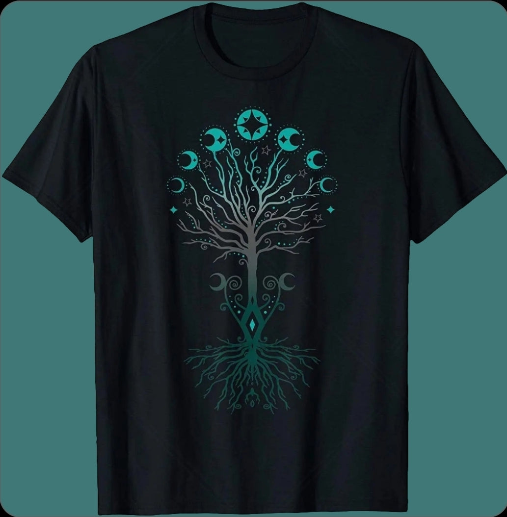 1.Tree of Life Yin Yang T-Shirt – Spiritual Yoga Cotton Tee | Unisex Casual Wear
