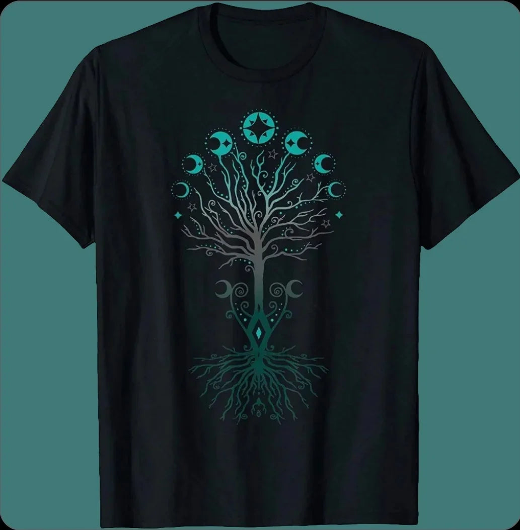 1.Tree of Life Yin Yang T-Shirt – Spiritual Yoga Cotton Tee | Unisex Casual Wear