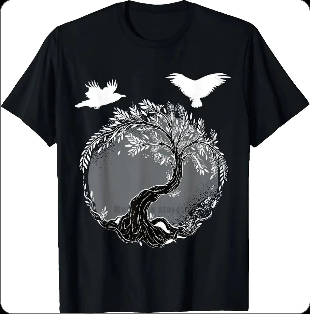 1.Tree of Life Yin Yang T-Shirt – Spiritual Yoga Cotton Tee | Unisex Casual Wear
