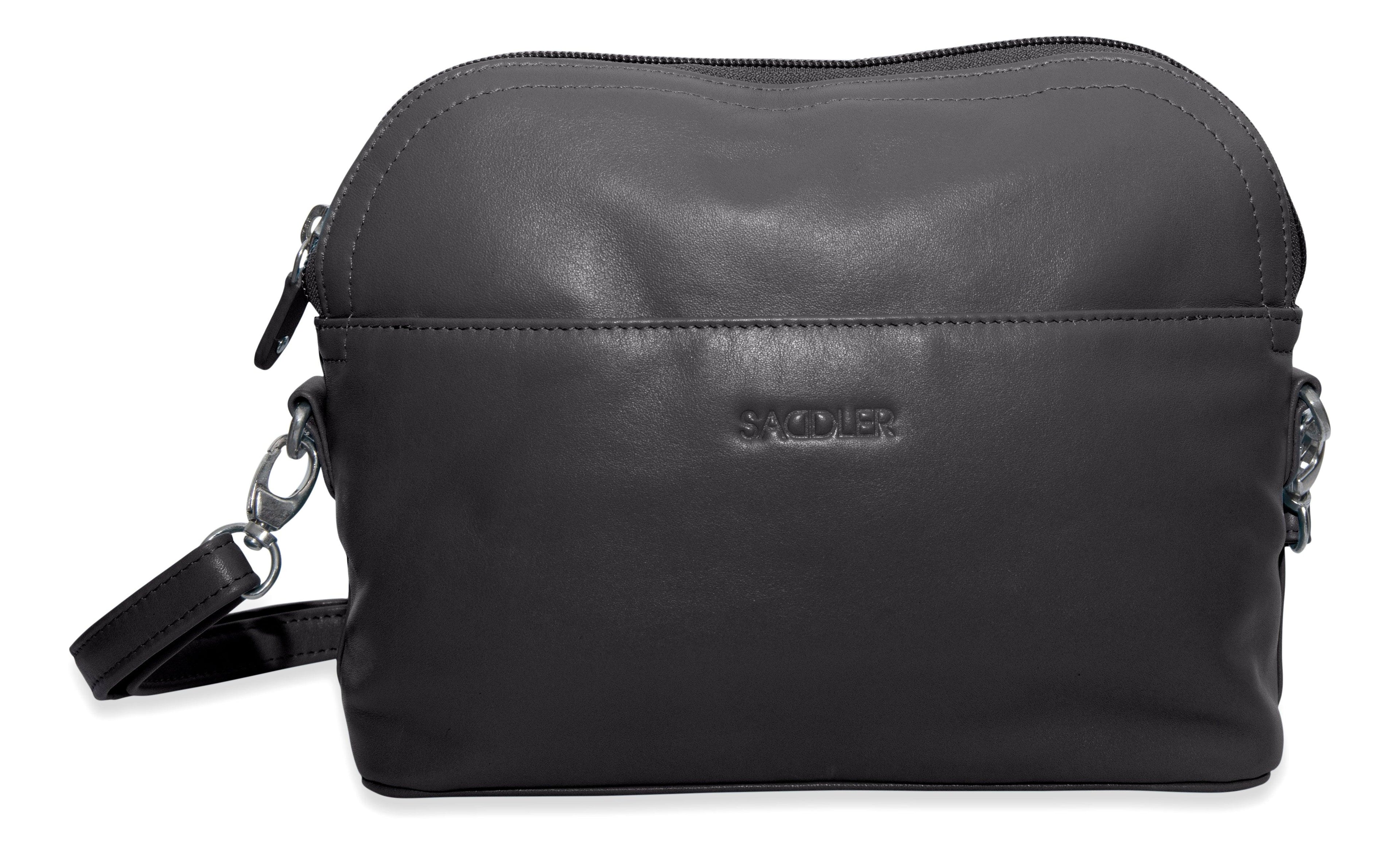 SADDLER BROOKLYN Leather Zip Top Handbag - Adjustable  Shoulder Strap, Multiple Pockets - RFID Protected