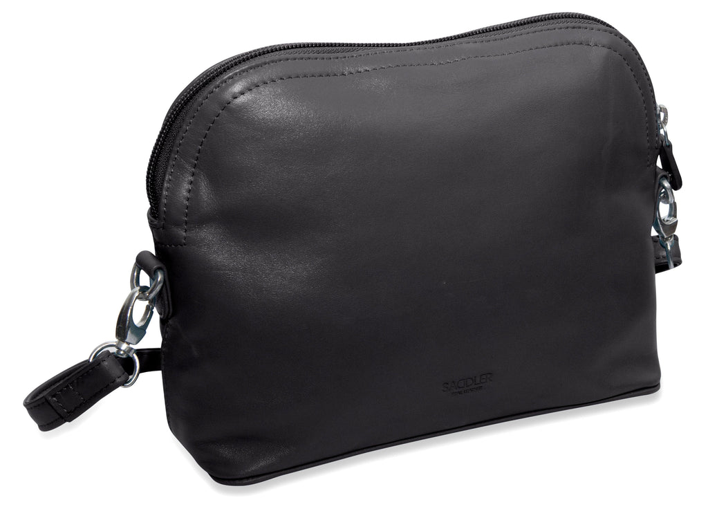 SADDLER BROOKLYN Leather Zip Top Handbag - Adjustable  Shoulder Strap, Multiple Pockets - RFID Protected
