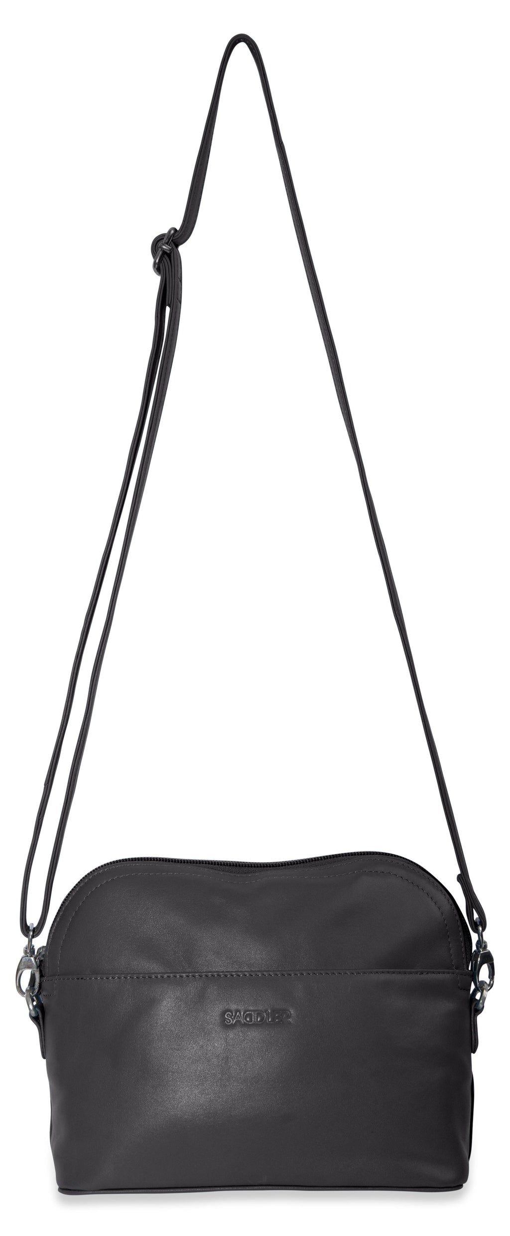 SADDLER BROOKLYN Leather Zip Top Handbag - Adjustable  Shoulder Strap, Multiple Pockets - RFID Protected