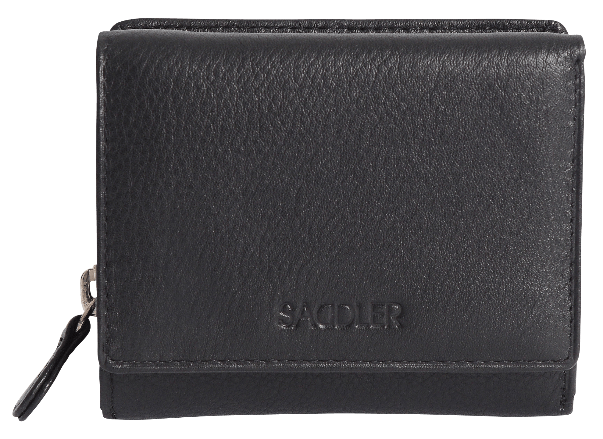 SADDLER CARLA Handmade Leather Compact Trifold Purse – RFID Protected | 5 Card Slots, ID Window & Zipped Coin Pocket | Gift Boxed