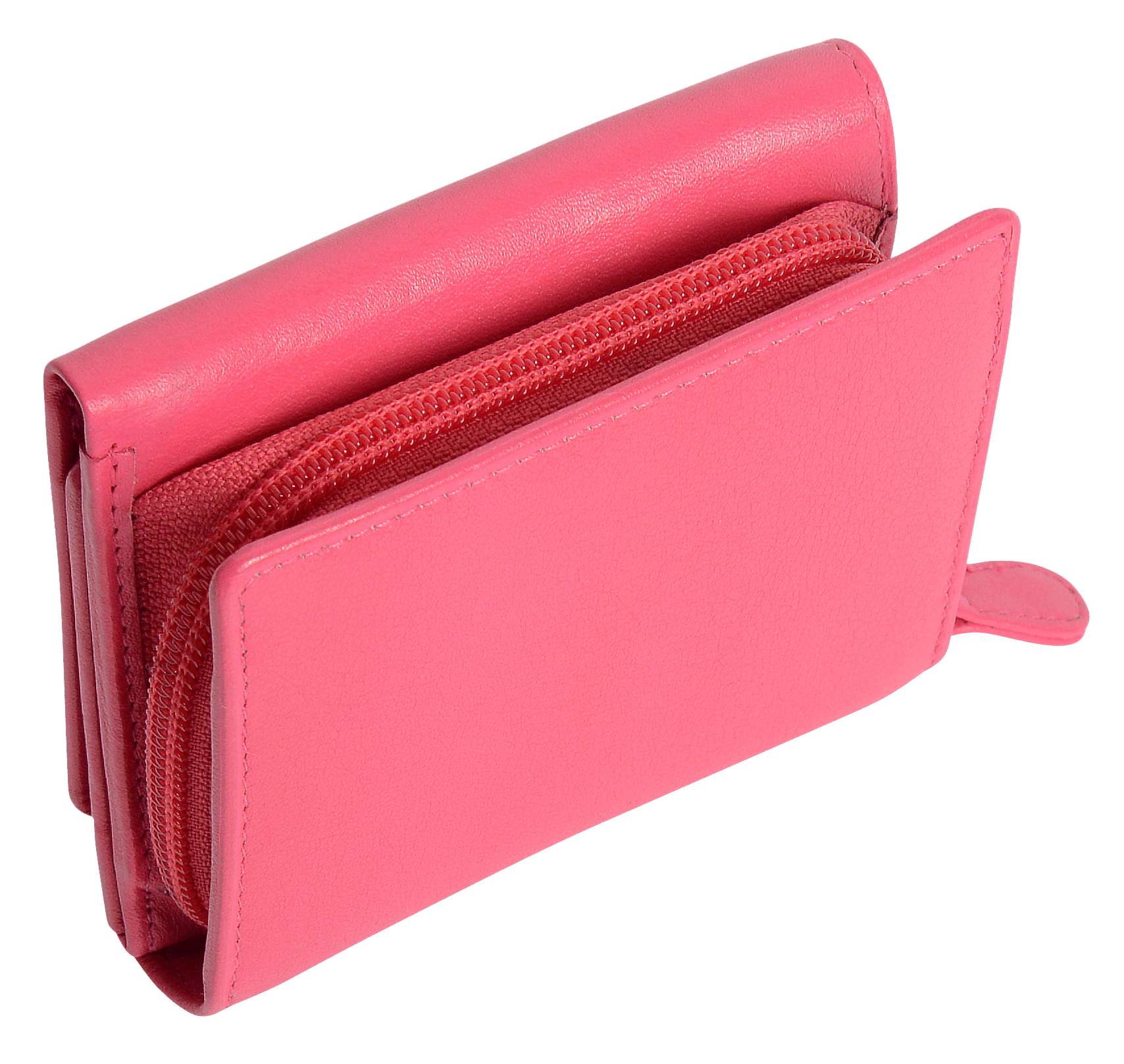 SADDLER CARLA Handmade Leather Compact Trifold Purse – RFID Protected | 5 Card Slots, ID Window & Zipped Coin Pocket | Gift Boxed