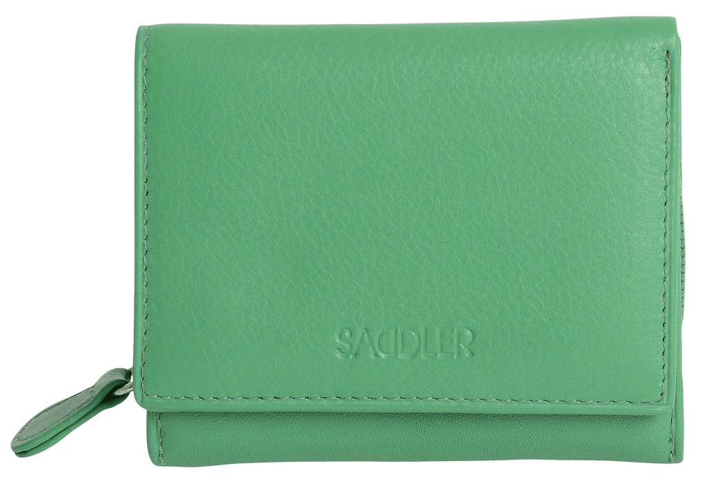 SADDLER CARLA Handmade Leather Compact Trifold Purse – RFID Protected | 5 Card Slots, ID Window & Zipped Coin Pocket | Gift Boxed