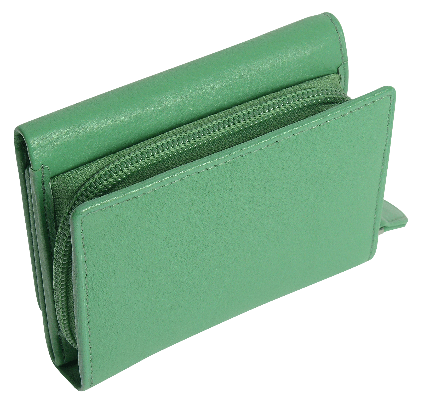 SADDLER CARLA Handmade Leather Compact Trifold Purse – RFID Protected | 5 Card Slots, ID Window & Zipped Coin Pocket | Gift Boxed