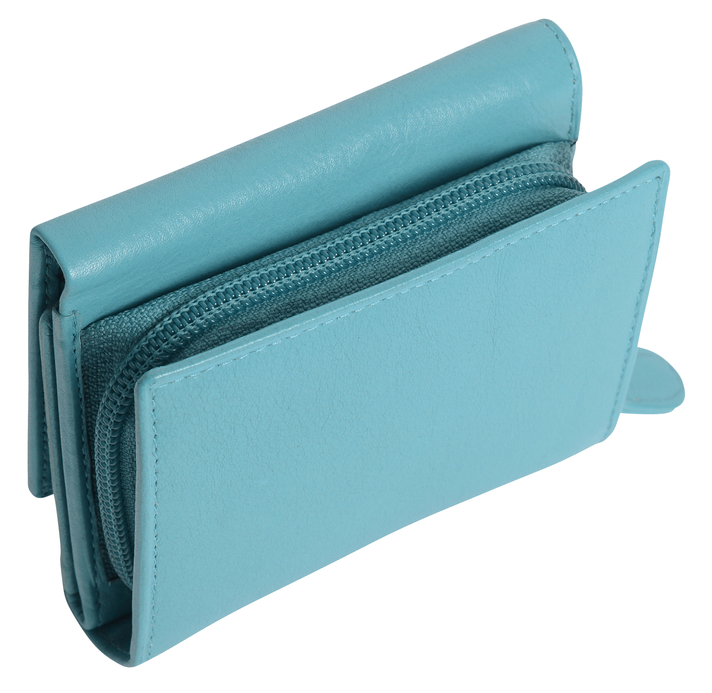 SADDLER CARLA Handmade Leather Compact Trifold Purse – RFID Protected | 5 Card Slots, ID Window & Zipped Coin Pocket | Gift Boxed