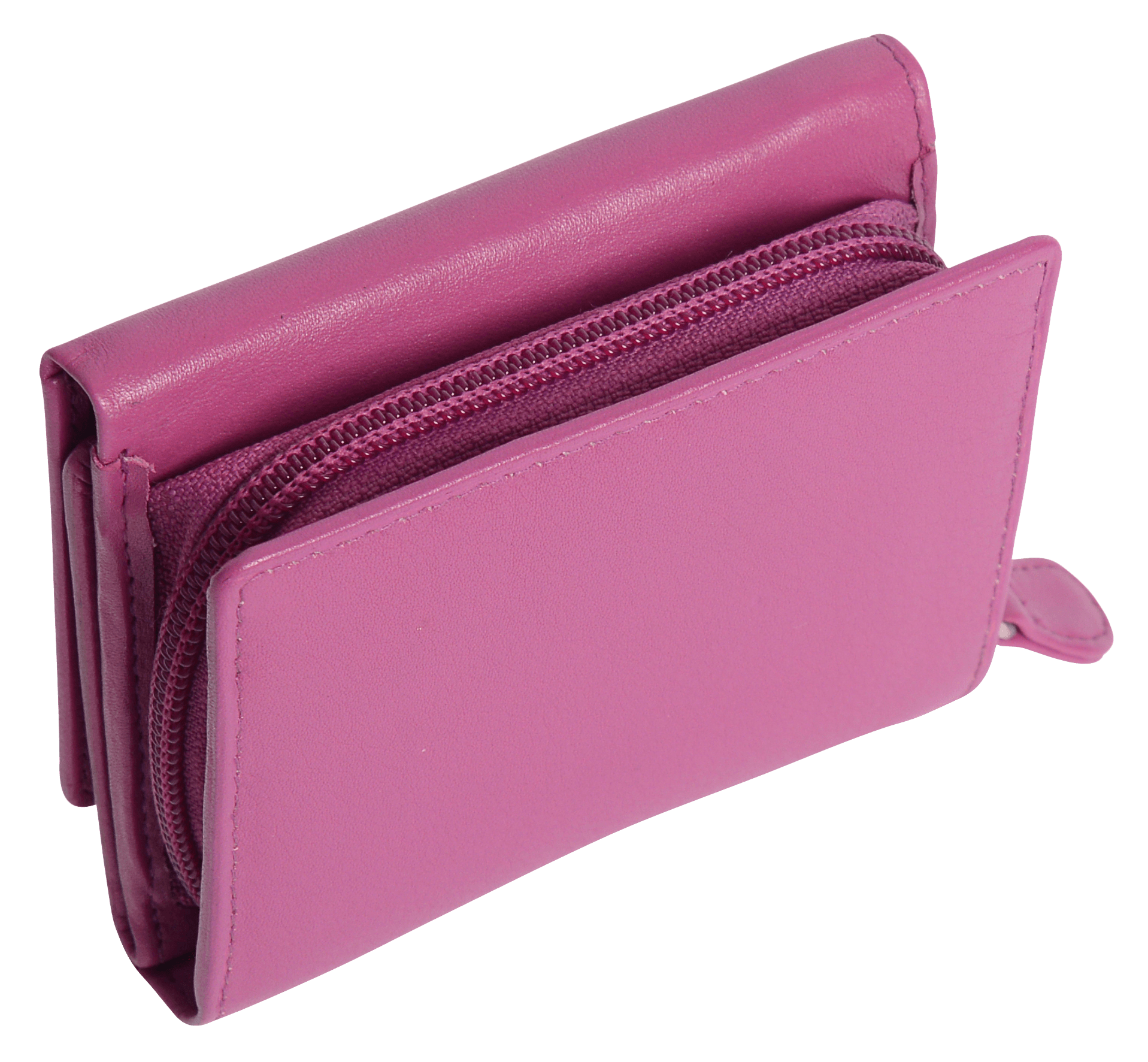 SADDLER CARLA Handmade Leather Compact Trifold Purse – RFID Protected | 5 Card Slots, ID Window & Zipped Coin Pocket | Gift Boxed