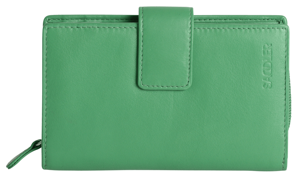 SADDLER GEORGIE Leather Double-Sided Purse - 13 Card Slots, Generous Space for Notes and Coins - RFID Protected