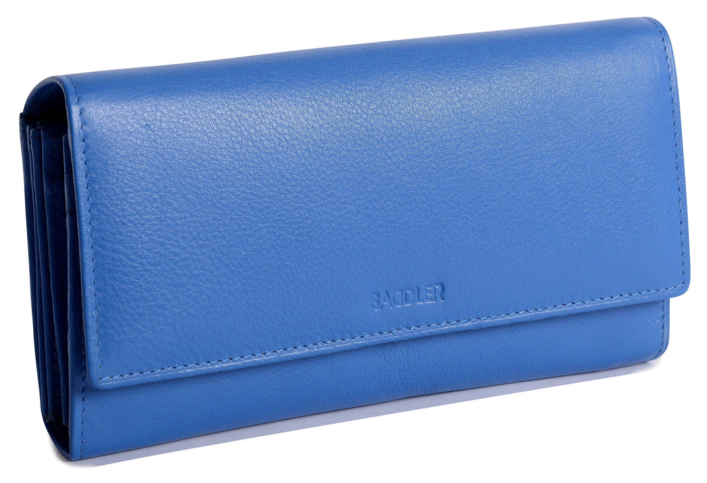 Large Leather Multi-Section Purse "Grace" – Handmade by Saddler | RFID Protected & Gift Boxed