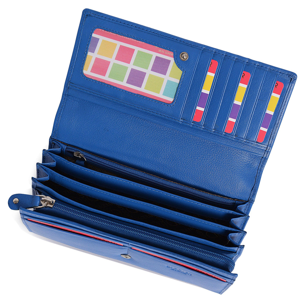 Large Leather Multi-Section Purse "Grace" – Handmade by Saddler | RFID Protected & Gift Boxed