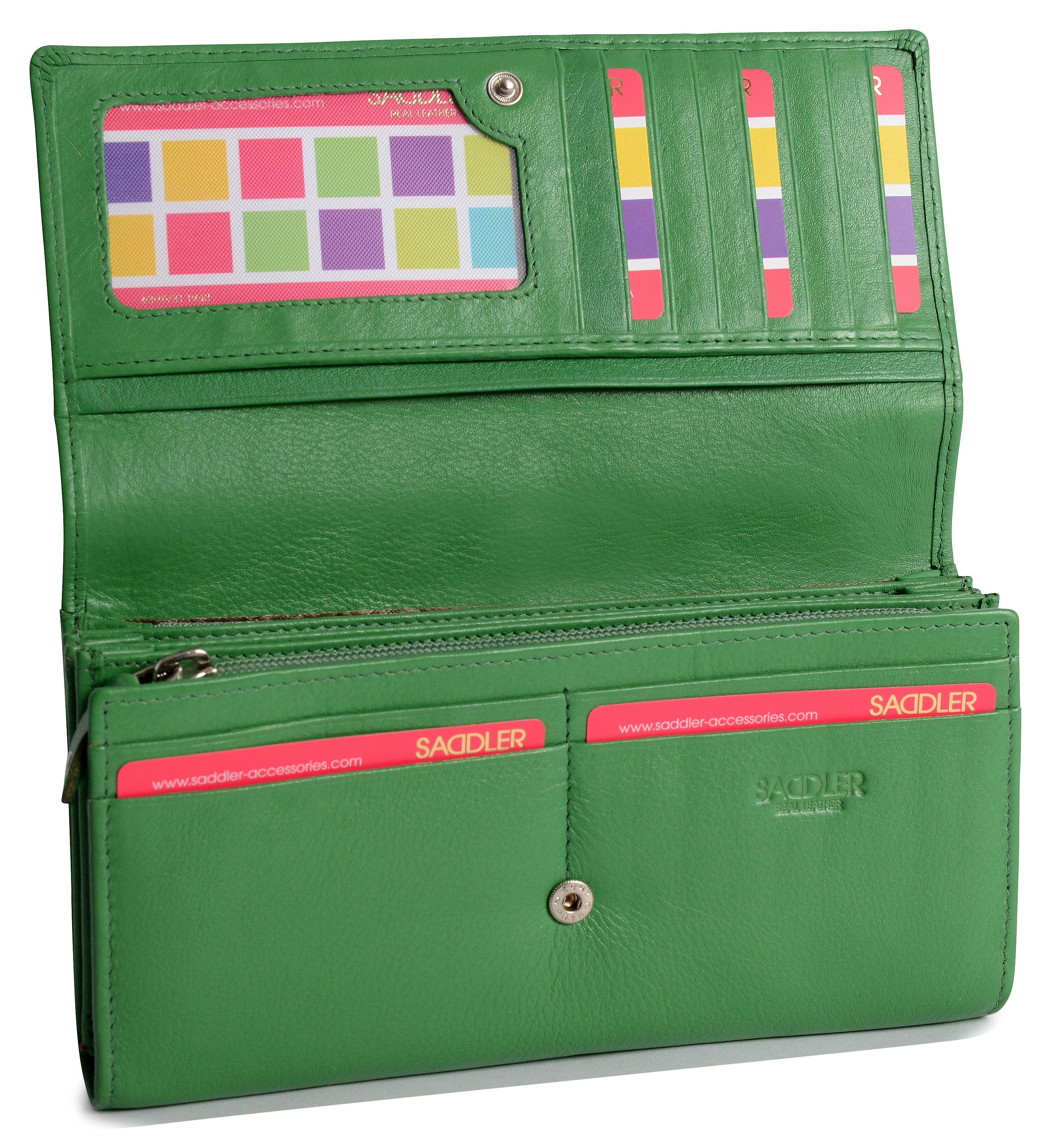 Large Leather Multi-Section Purse "Grace" – Handmade by Saddler | RFID Protected & Gift Boxed