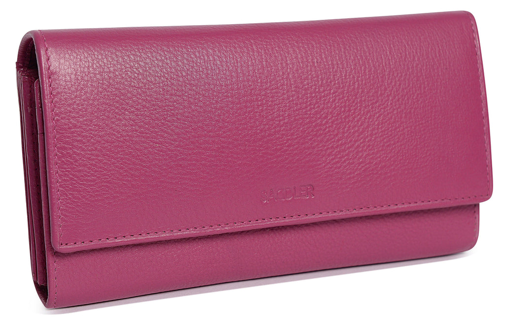 Large Leather Multi-Section Purse "Grace" – Handmade by Saddler | RFID Protected & Gift Boxed