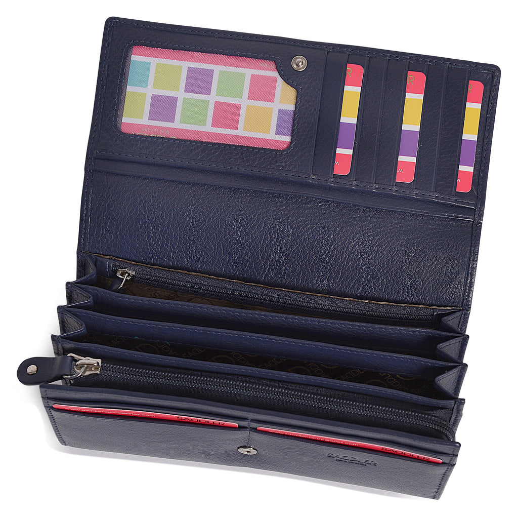 Large Leather Multi-Section Purse "Grace" – Handmade by Saddler | RFID Protected & Gift Boxed