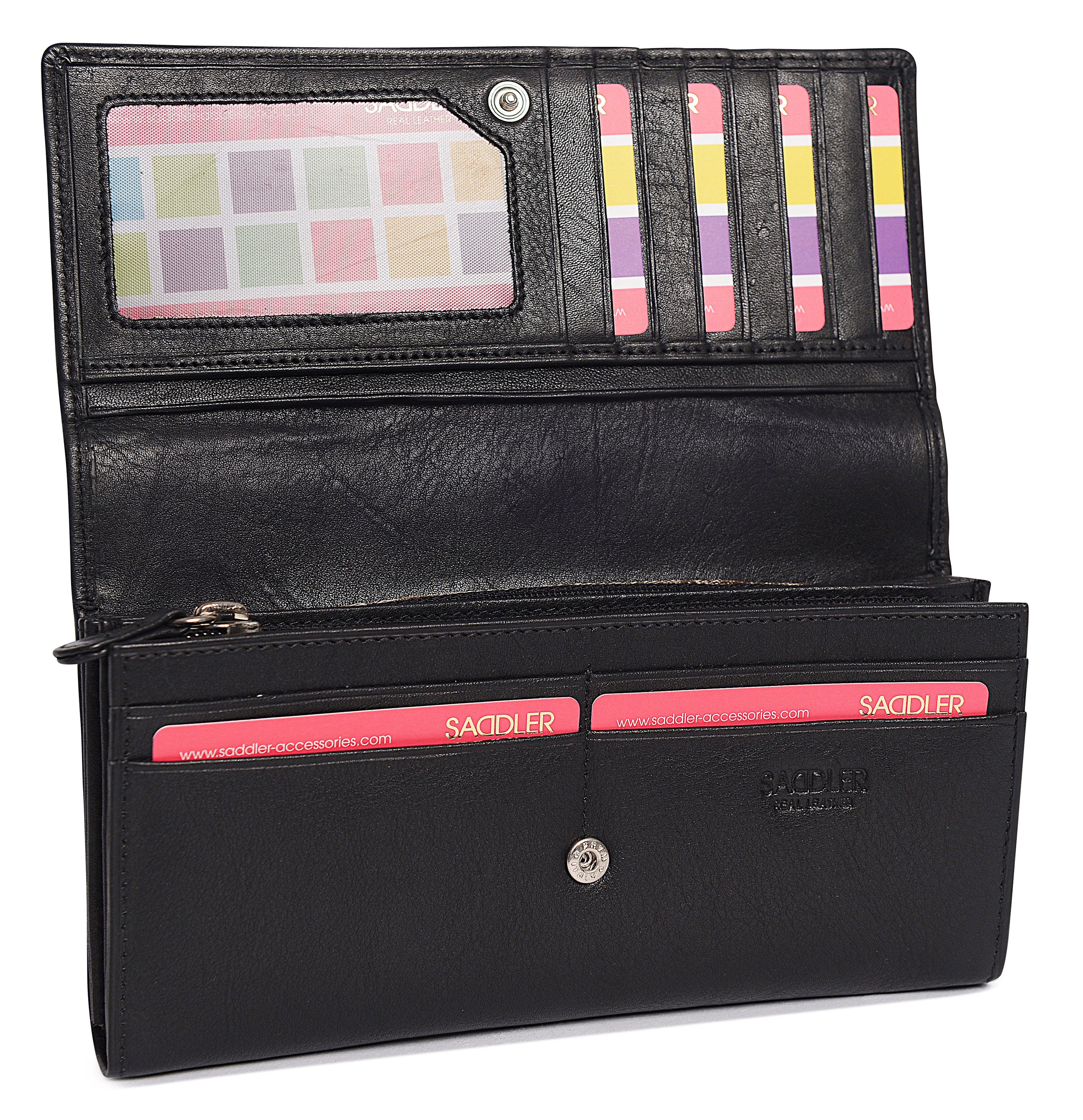Large Leather Multi-Section Purse "Grace" – Handmade by Saddler | RFID Protected & Gift Boxed