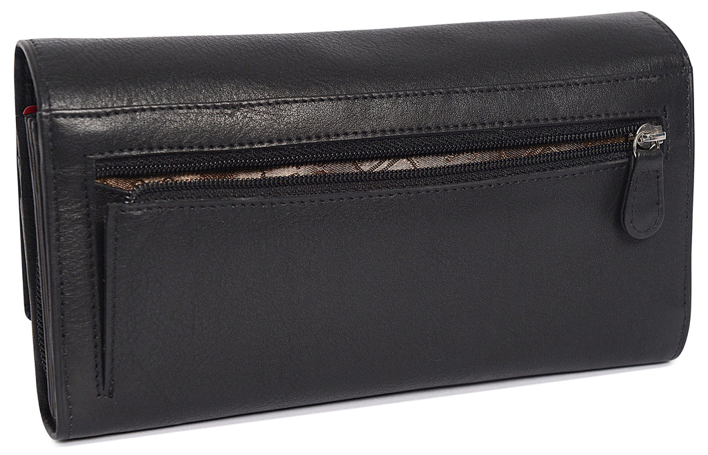 Large Leather Multi-Section Purse "Grace" – Handmade by Saddler | RFID Protected & Gift Boxed