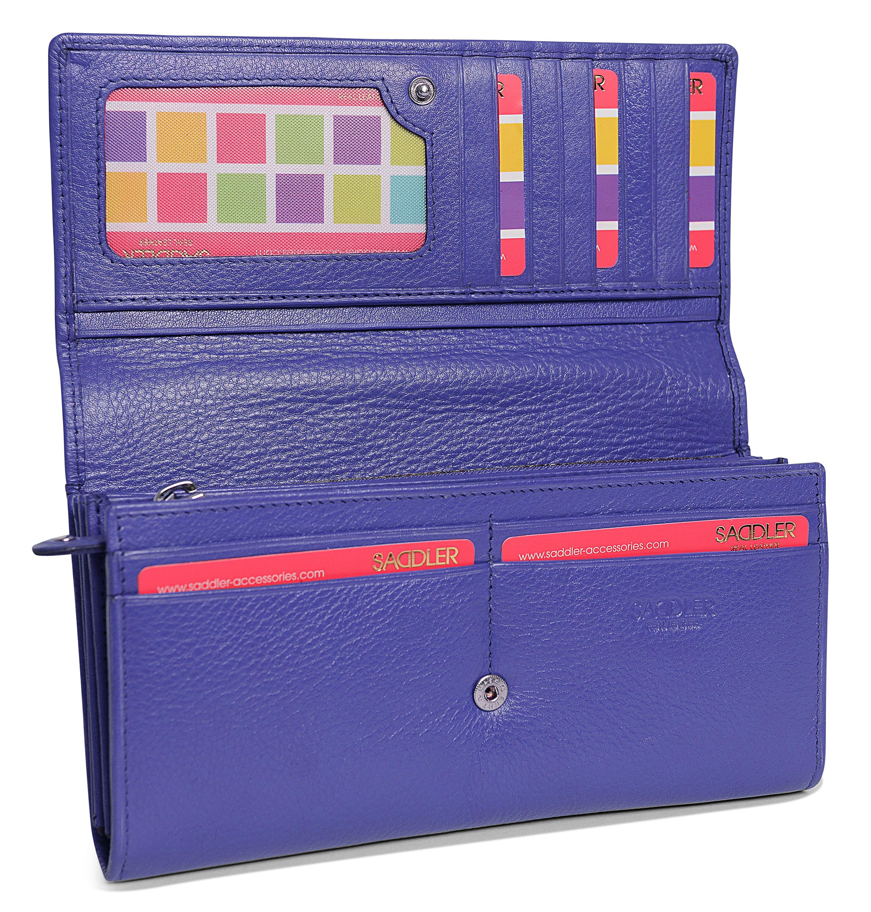 Large Leather Multi-Section Purse "Grace" – Handmade by Saddler | RFID Protected & Gift Boxed