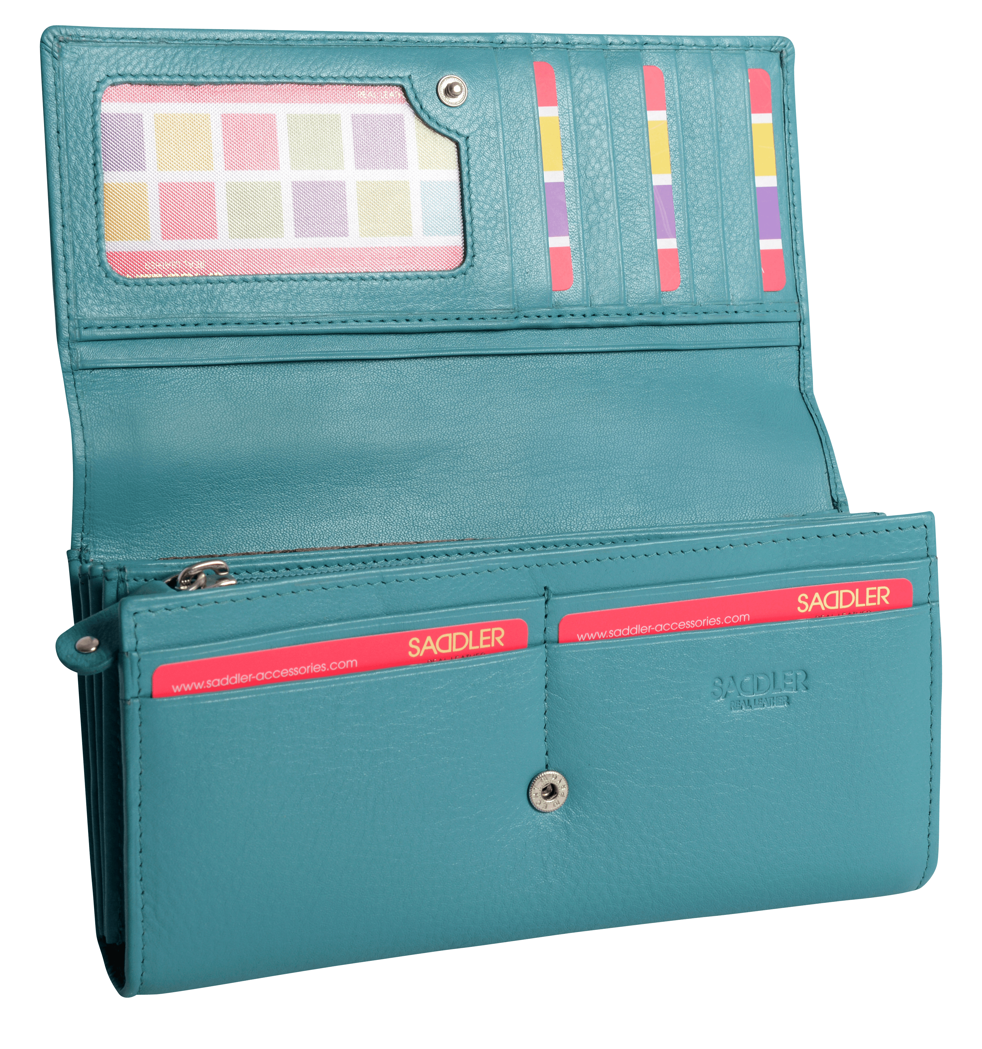 Large Leather Multi-Section Purse "Grace" – Handmade by Saddler | RFID Protected & Gift Boxed