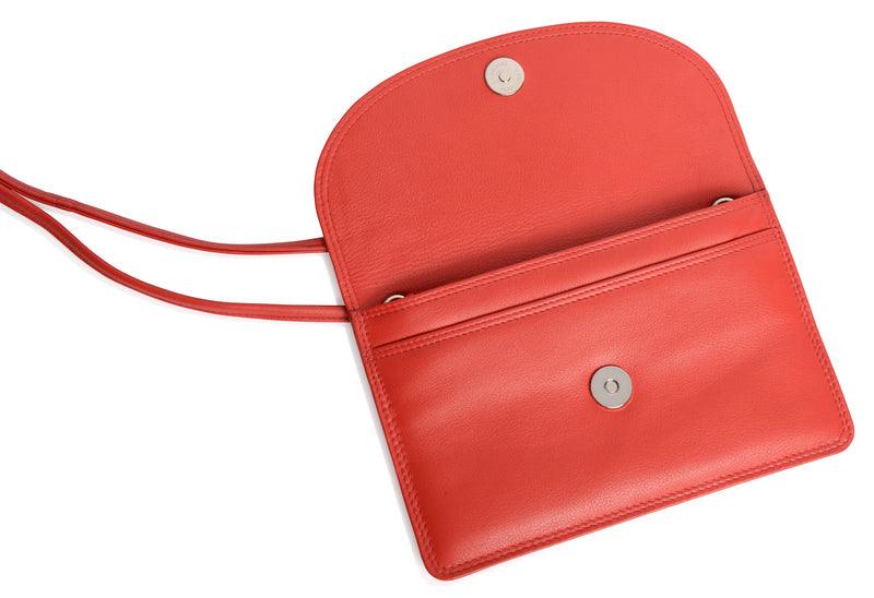 SADDLER ISABELLE Leather Slimline Crossbody Bag - Adjustable Strap, Multiple Pockets, Magnetic Closure - RFID Protected