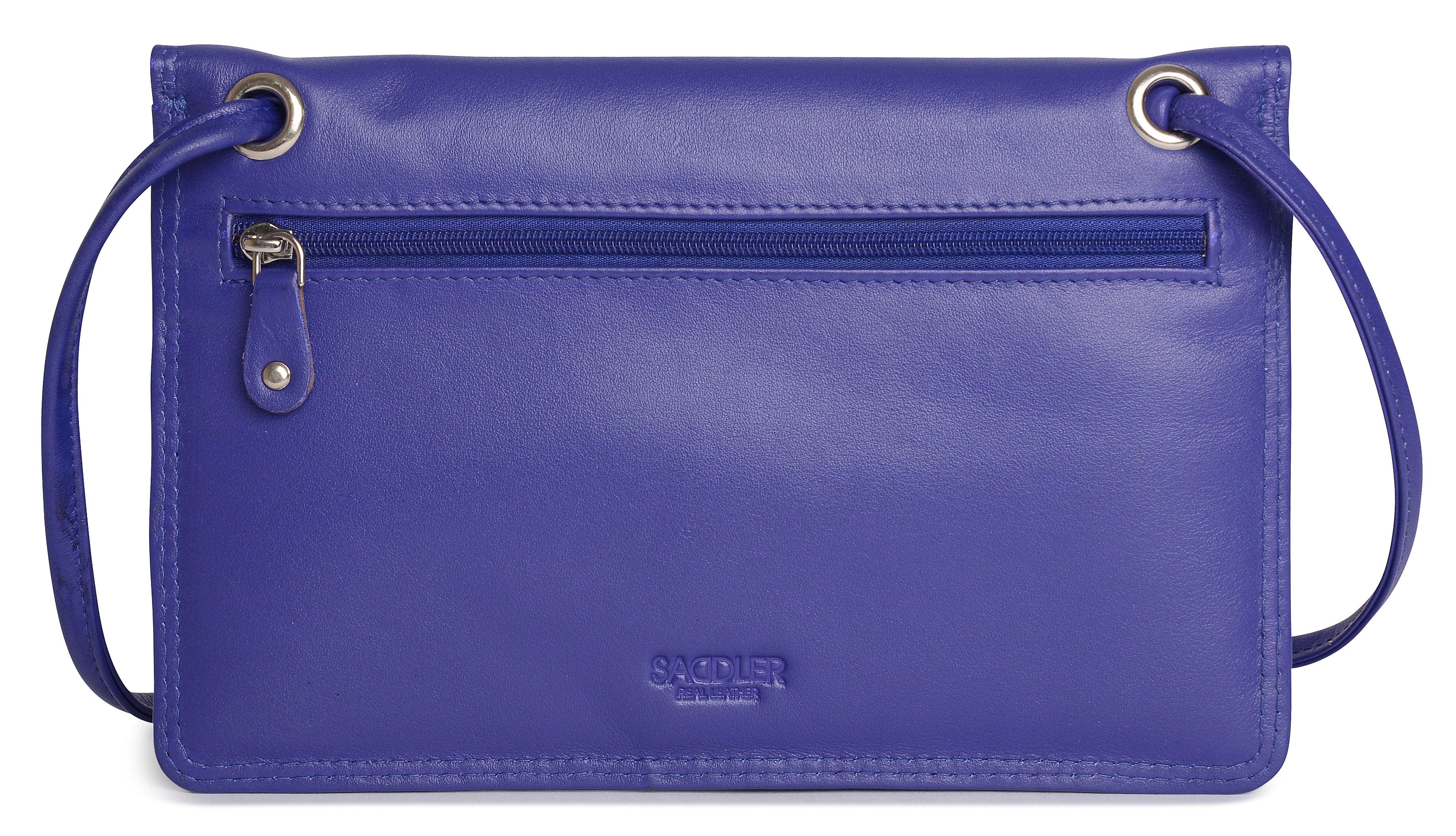 SADDLER ISABELLE Leather Slimline Crossbody Bag - Adjustable Strap, Multiple Pockets, Magnetic Closure - RFID Protected