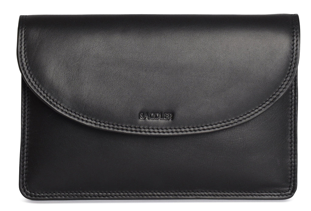 SADDLER ISABELLE Leather Slimline Crossbody Bag - Adjustable Strap, Multiple Pockets, Magnetic Closure - RFID Protected