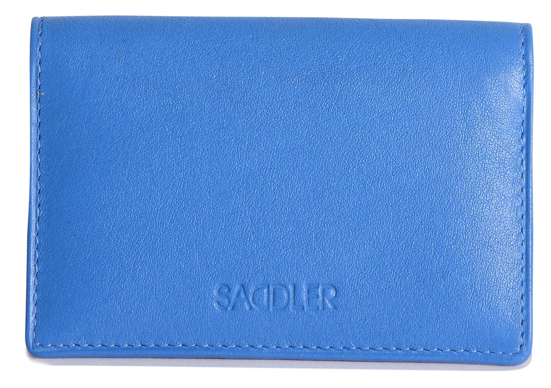 SADDLER JESSICA Leather Credit Card Holder with RFID Protection - 2 Sections and ID Window