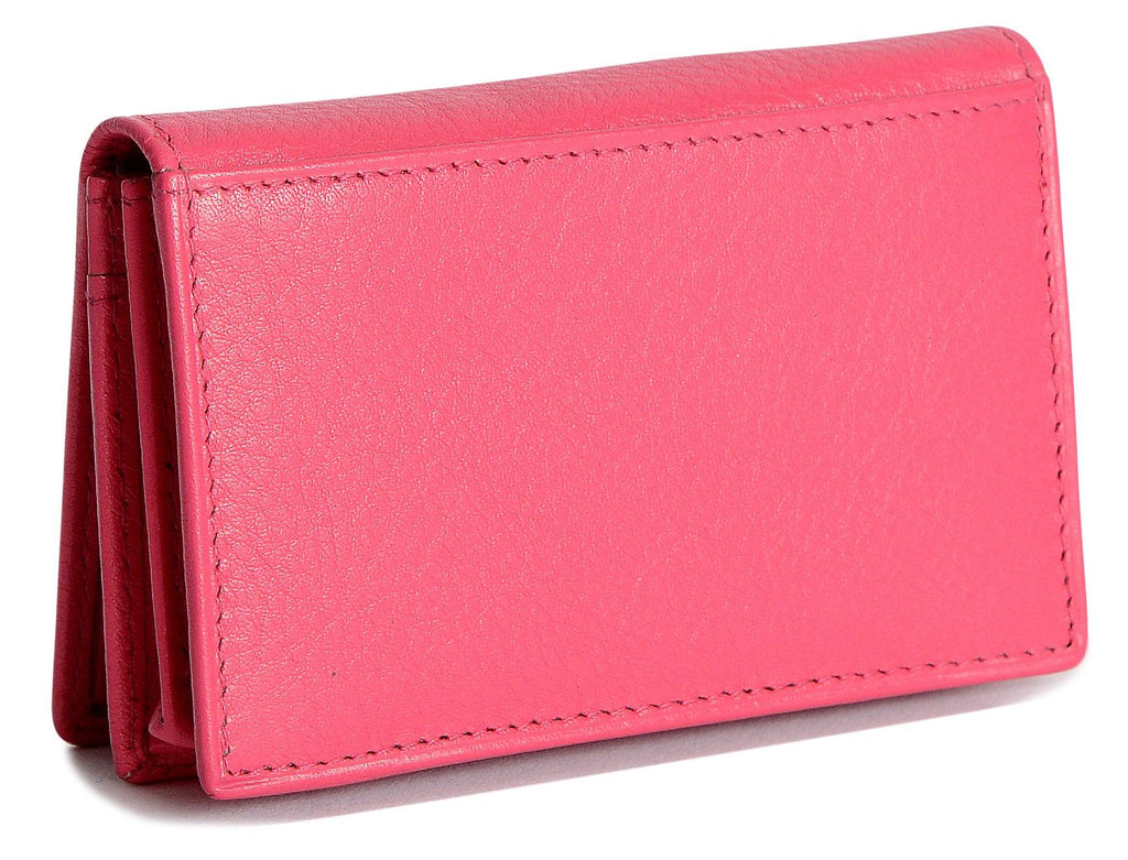 SADDLER JESSICA Leather Credit Card Holder with RFID Protection - 2 Sections and ID Window