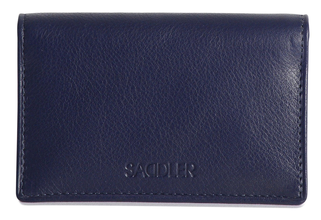 SADDLER JESSICA Leather Credit Card Holder with RFID Protection - 2 Sections and ID Window