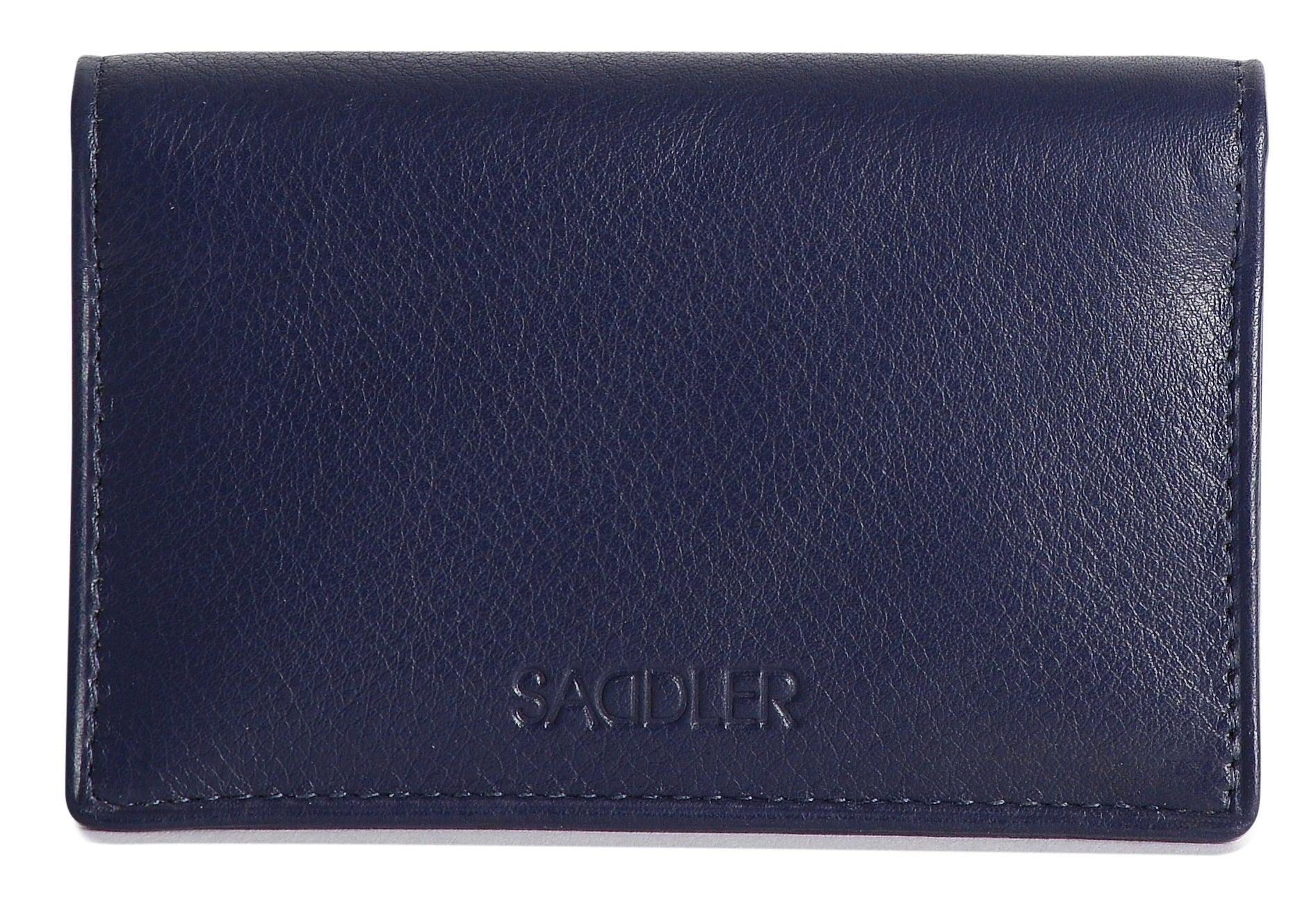SADDLER JESSICA Leather Credit Card Holder with RFID Protection - 2 Sections and ID Window