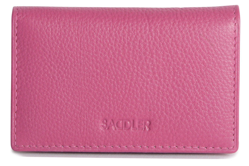 SADDLER JESSICA Leather Credit Card Holder with RFID Protection - 2 Sections and ID Window