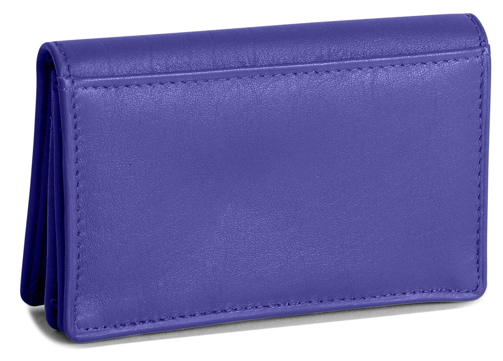 SADDLER JESSICA Leather Credit Card Holder with RFID Protection - 2 Sections and ID Window