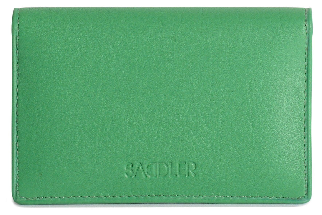 SADDLER JESSICA Leather Credit Card Holder with RFID Protection - 2 Sections and ID Window