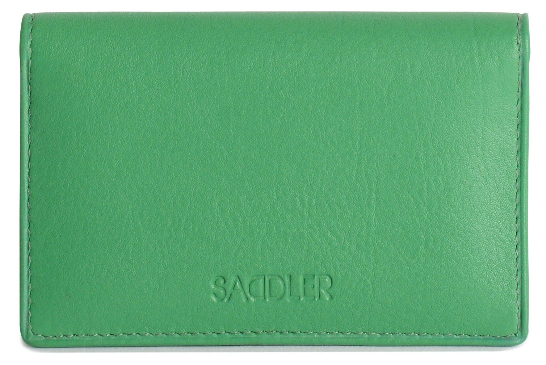 SADDLER JESSICA Leather Credit Card Holder with RFID Protection - 2 Sections and ID Window