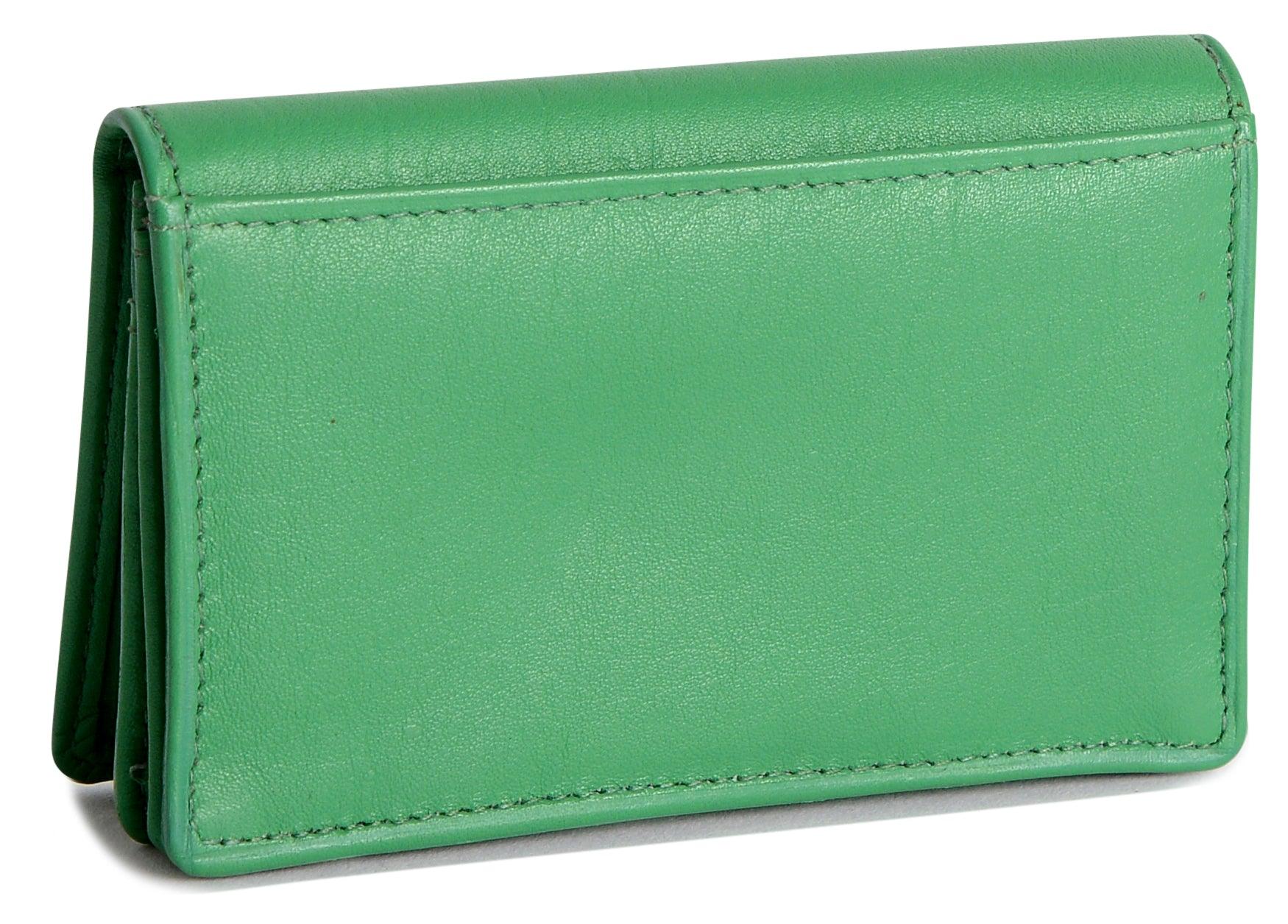 SADDLER JESSICA Leather Credit Card Holder with RFID Protection - 2 Sections and ID Window