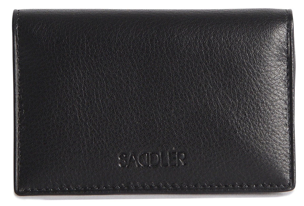 SADDLER JESSICA Leather Credit Card Holder with RFID Protection - 2 Sections and ID Window