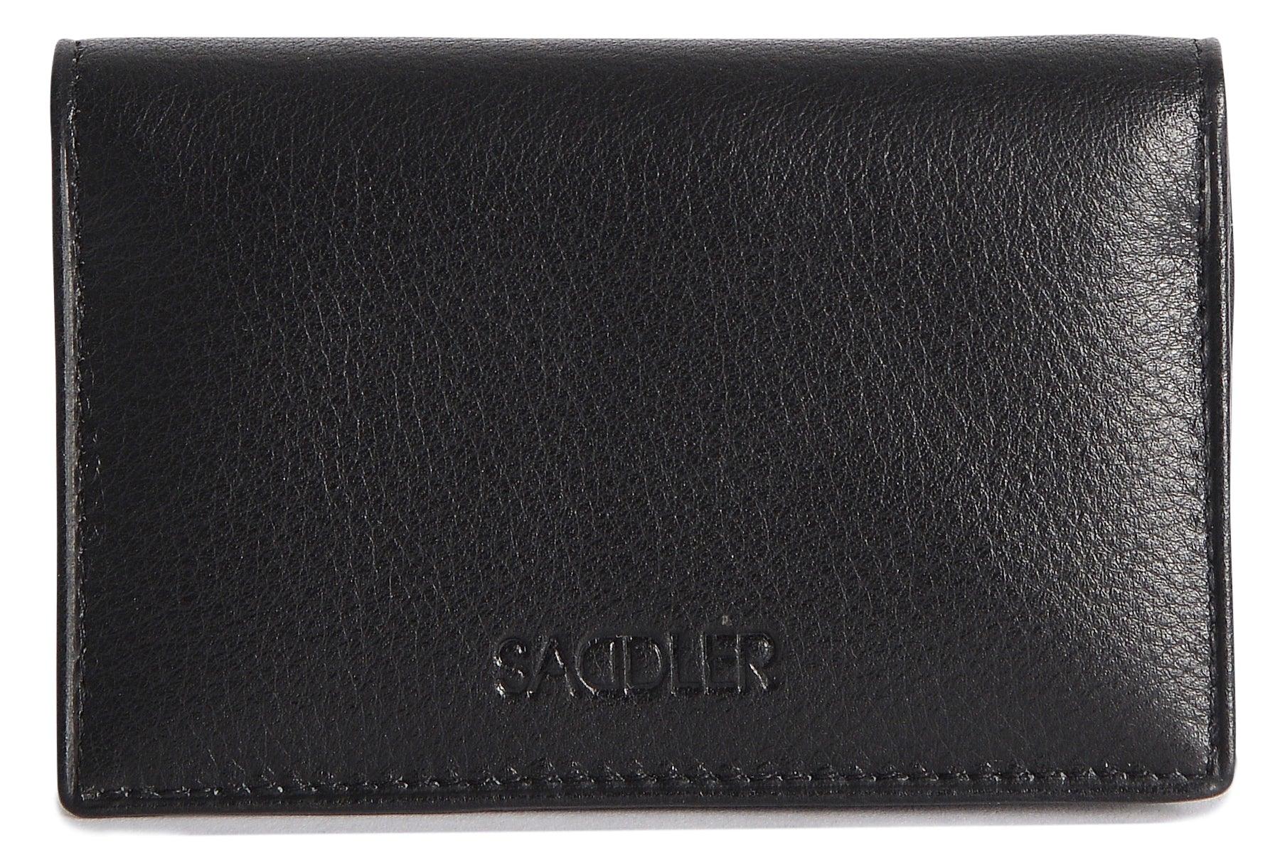 SADDLER JESSICA Leather Credit Card Holder with RFID Protection - 2 Sections and ID Window