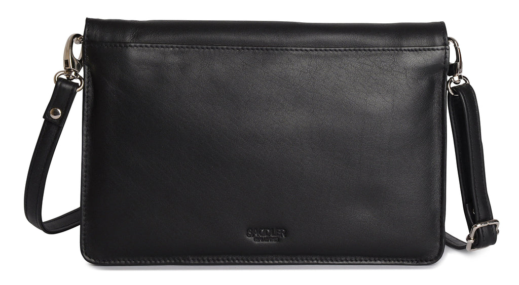 SADDLER Olivia 3-Section Leather Crossbody Bag & Clutch – Compact & Stylish - Gift Boxed
