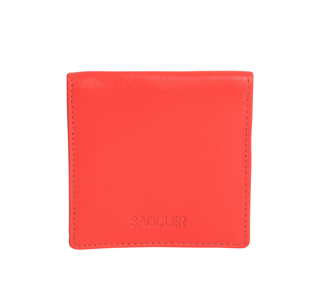 SADDLER POPPY Leather Square Mini Tray Purse