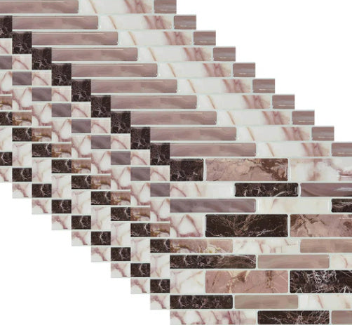 Simulation Marble Embossed Mosaic Pattern Tile Sticker, Simulation Tile Stickers for Home & Office