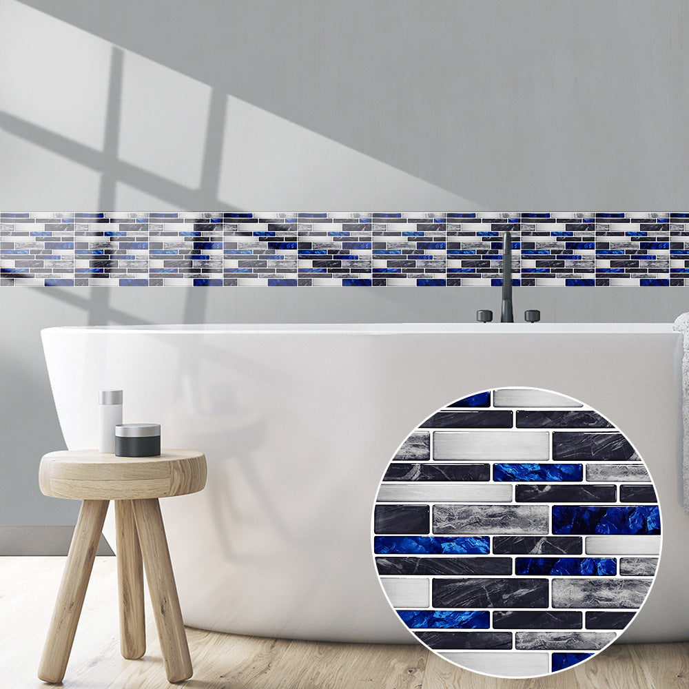 Simulation Marble Embossed Mosaic Pattern Tile Sticker, Simulation Tile Stickers for Home & Office