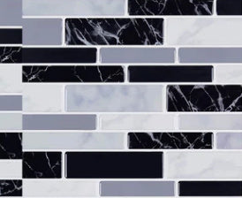 Simulation Marble Embossed Mosaic Pattern Tile Sticker, Simulation Tile Stickers for Home & Office