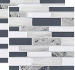 Simulation Marble Embossed Mosaic Pattern Tile Sticker, Simulation Tile Stickers for Home & Office