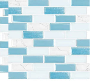 Simulation Marble Embossed Mosaic Pattern Tile Sticker, Simulation Tile Stickers for Home & Office