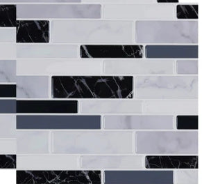 Simulation Marble Embossed Mosaic Pattern Tile Sticker, Simulation Tile Stickers for Home & Office